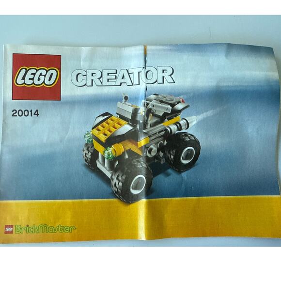 LEGO Creator No. 20014 Quad Bike ATV 4x4 Four-Wheeler BrickMaster Complete Set - Picture 1 of 7